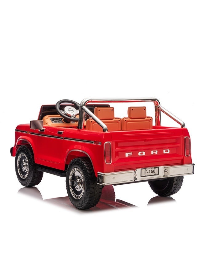Ford 24V Classic Ford Bronco: Light red Retro Legend, Ready for Dual Adventures-light red - Image 3